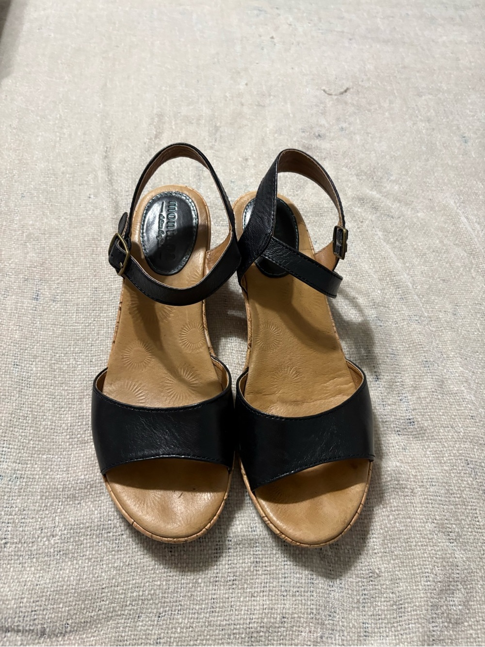 Spencer's Black Leather Open-Toe Slingback Sandals